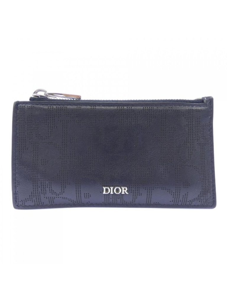 Dior Card Case Card Holders Black